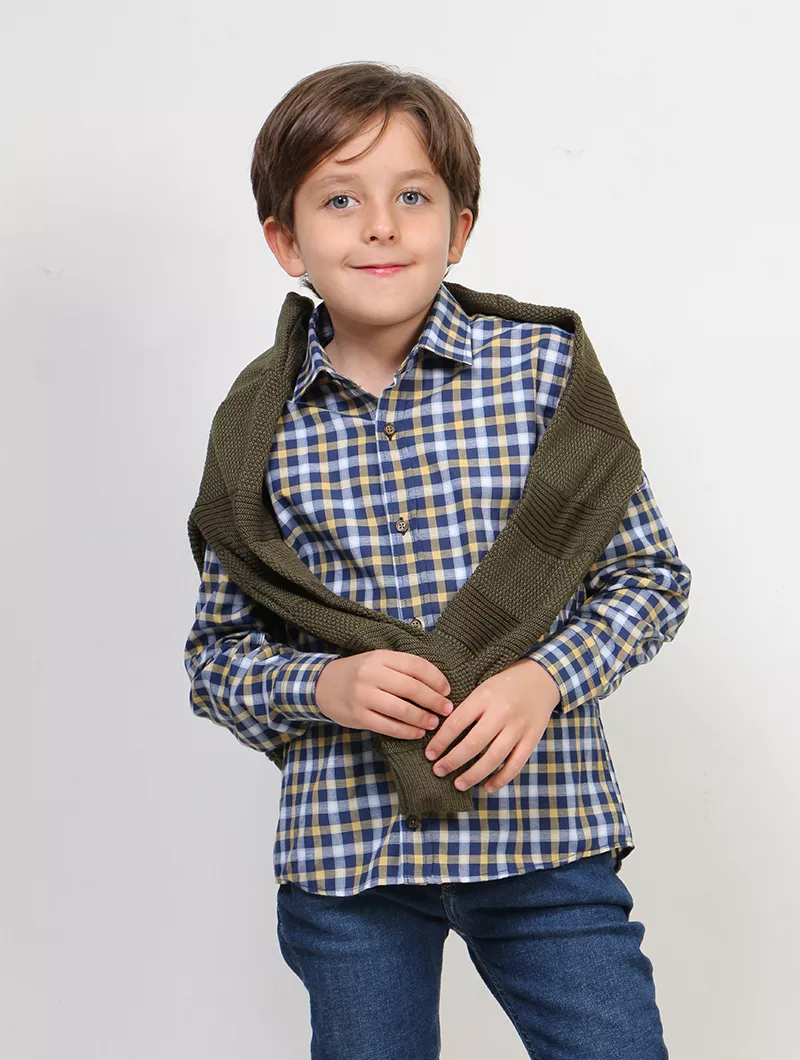 CHEMISE À CARREAUX GARÇON